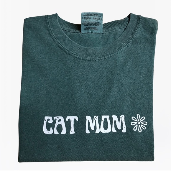 CAT MOM Unisex Adult 100% Cotton Crewneck T-Shirts - Various - Picture 4 of 10